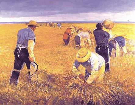 La siega es uno de los acontecimientos que retrata Josep Pla