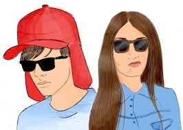 Ilustración de Holden Centeno y La chica de Los  Planetas, por Sara Blanco