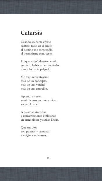 Uno de los poemas del libro de Eric Urias