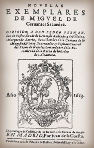 Una de las primeras portadas de las Novelas Ejemplares