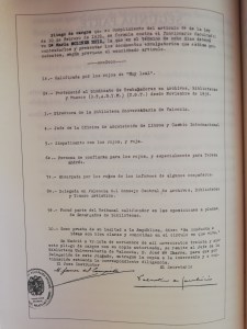 Pliego de cargos de María Moliner